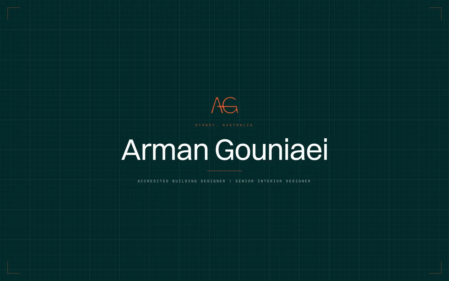Arman Gouniaei website, desktop view
